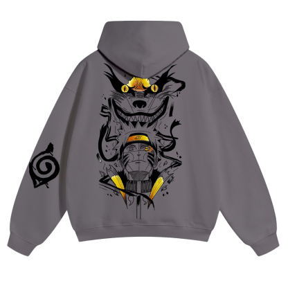 Oversized Unisex Anime Print Hoodie