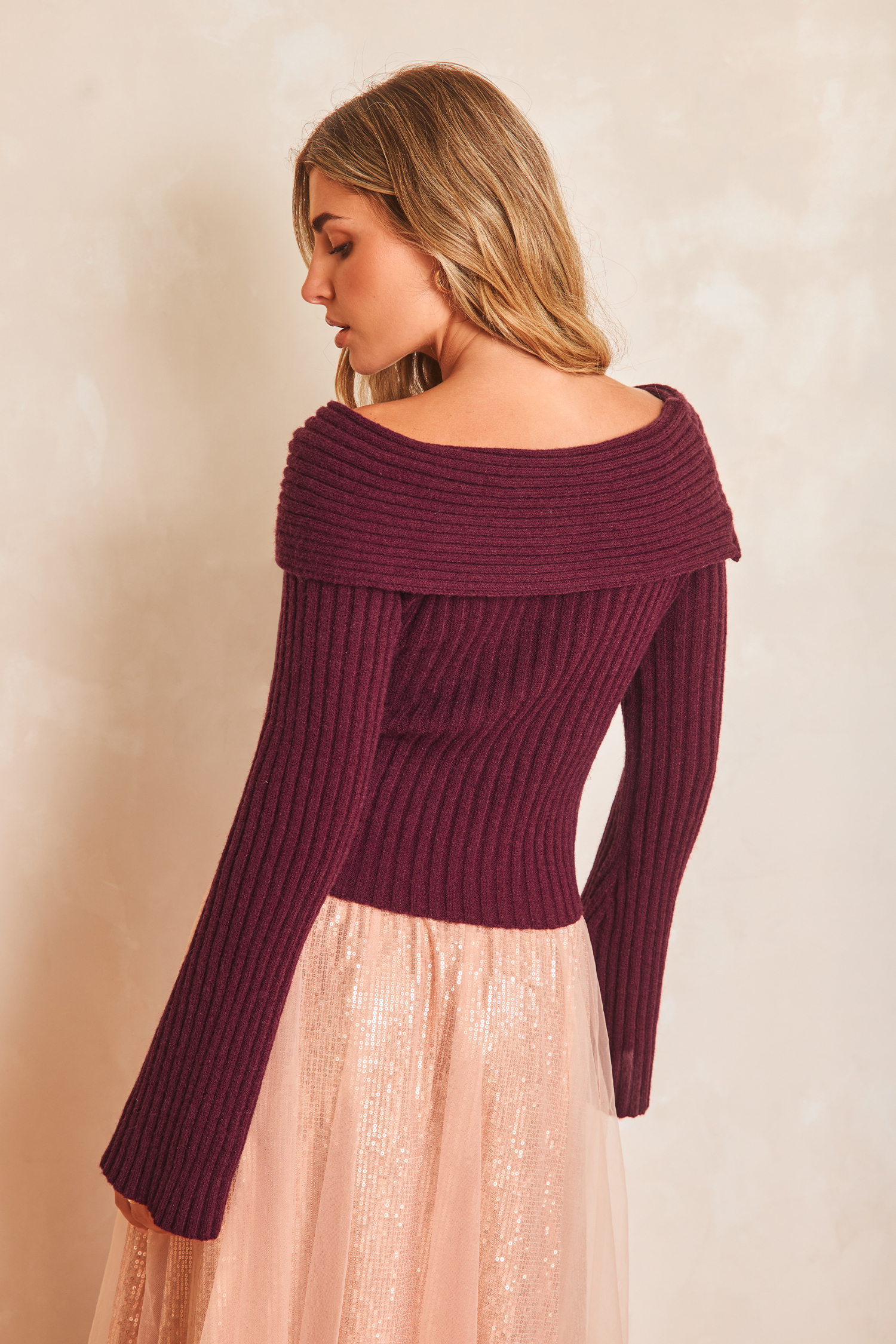 Cherry Wine Red Sweater