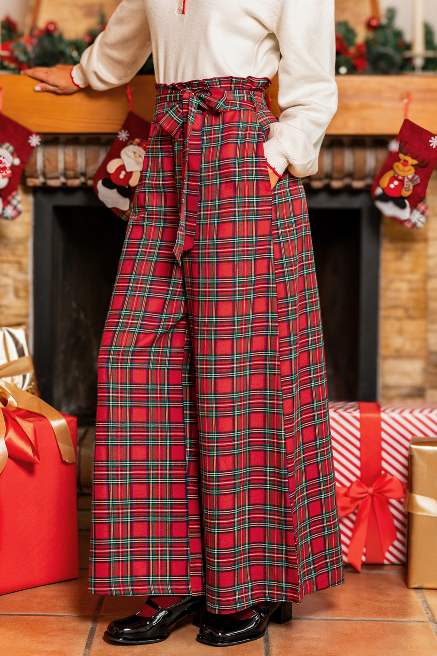 Booked & Busy Plaid Pants