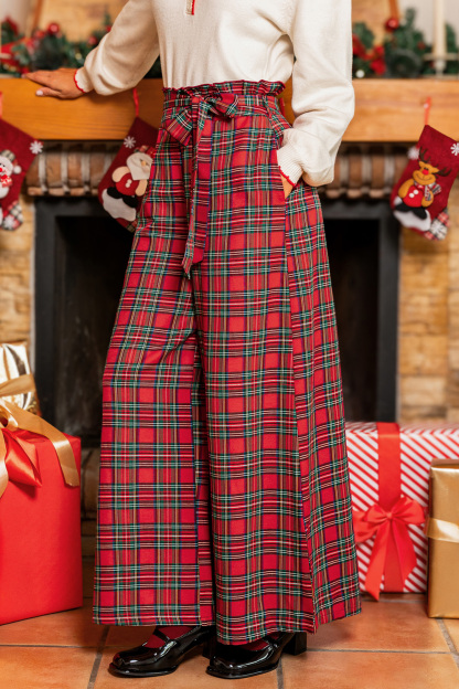 Booked & Busy Plaid Pants