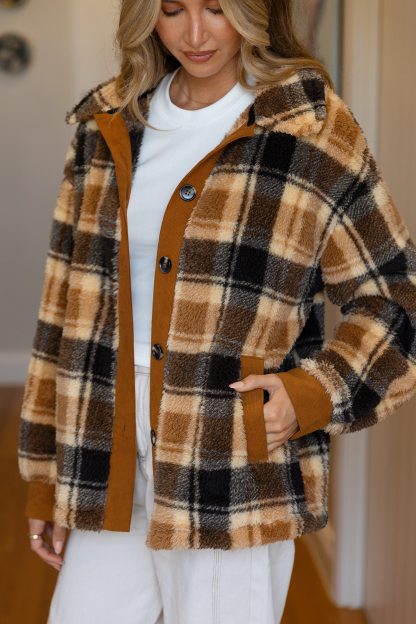 Warm Welcome Plaid Coat