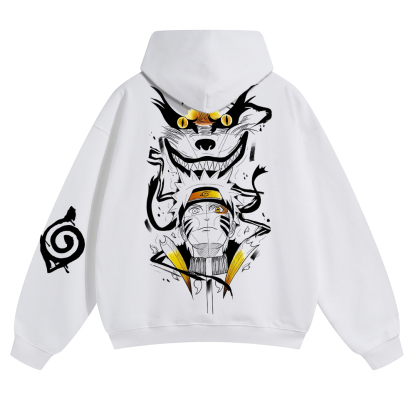 Oversized Unisex Anime Print Hoodie