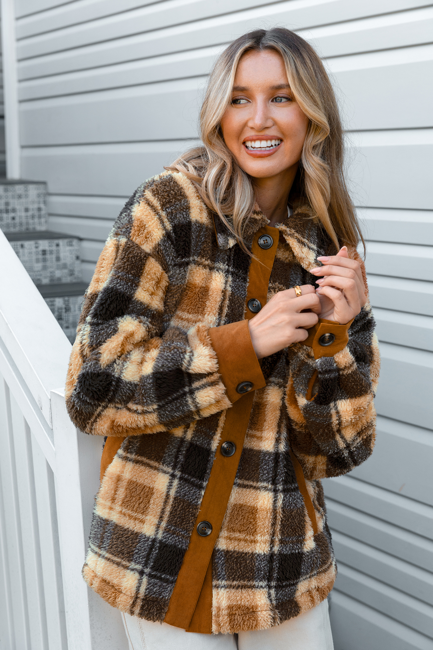 Warm Welcome Plaid Coat
