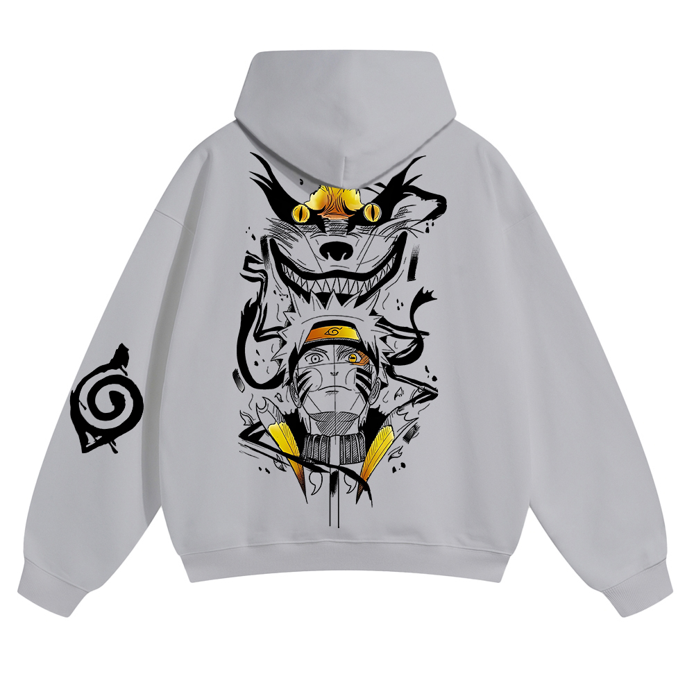 Oversized Unisex Anime Print Hoodie