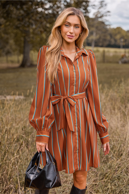 Downtown Darling Striped Mini Dress