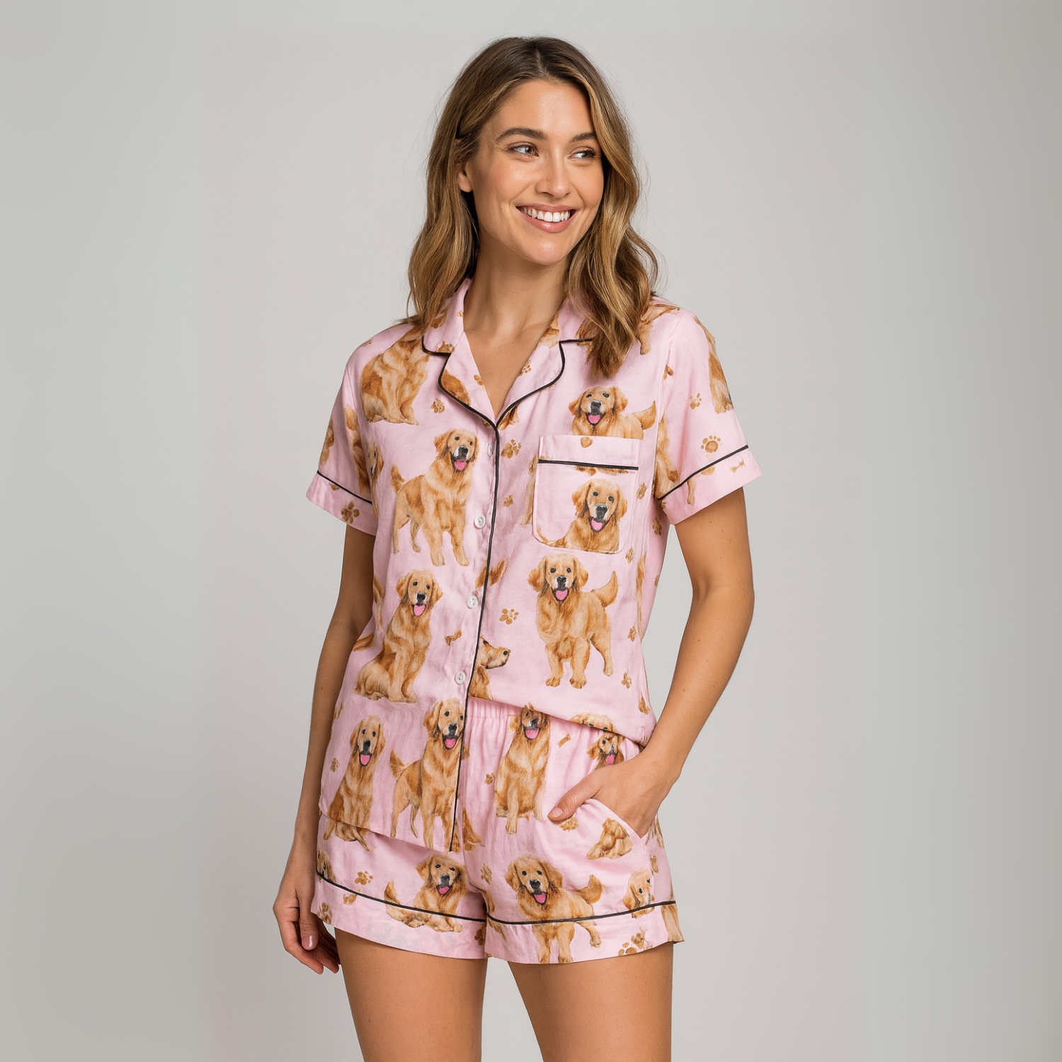 The Golden Retriever Girlie Women's Pajama Set