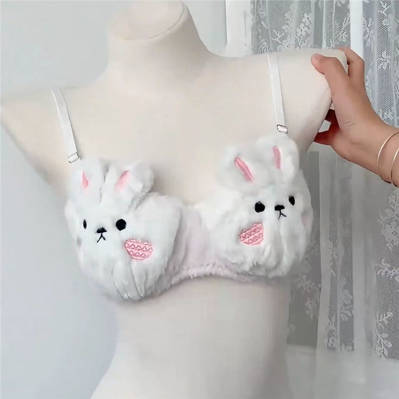 Women's Cute Teddy Bear Plush Lingerie Set – Soft Wool Touch Bra and Panty Set with 3D Bear Design – Cozy, Flirty & Fun Nightwear