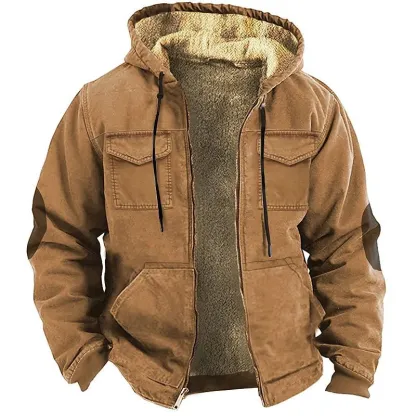 Mens Casual Padded Jacket Winter Warm Hooded Soft Comfort Coat Thick Jacket