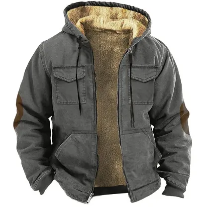 Mens Casual Padded Jacket Winter Warm Hooded Soft Comfort Coat Thick Jacket