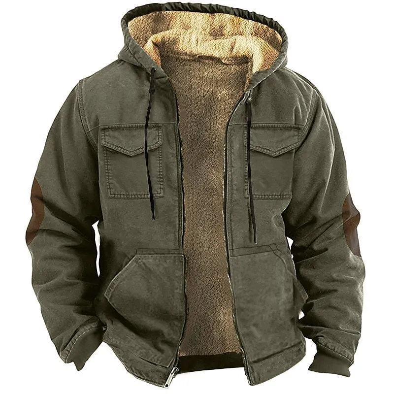 Mens Casual Padded Jacket Winter Warm Hooded Soft Comfort Coat Thick Jacket