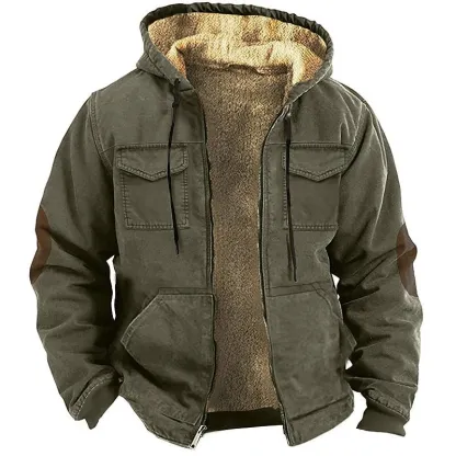 Mens Casual Padded Jacket Winter Warm Hooded Soft Comfort Coat Thick Jacket