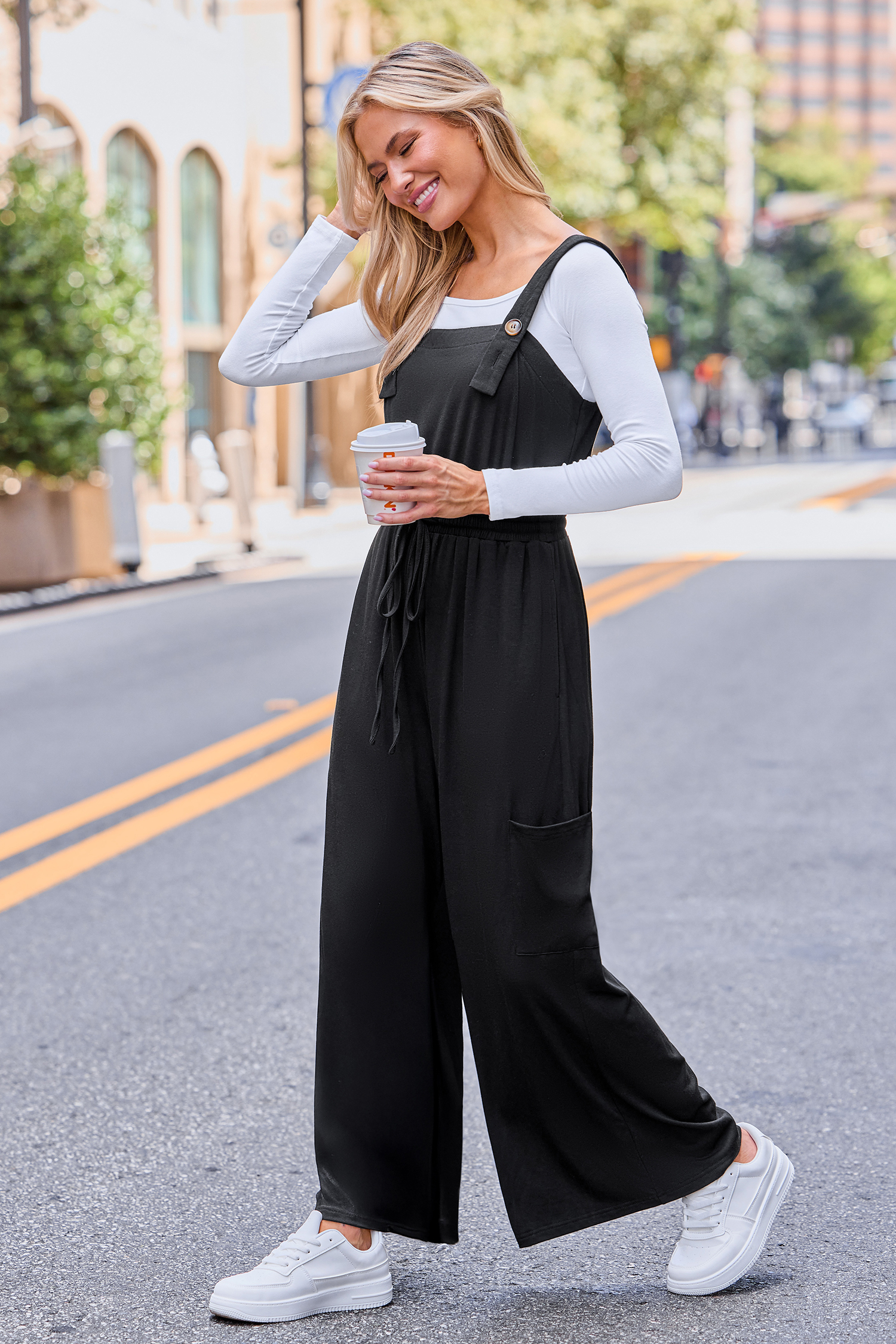 Move Along Black Jumpsuit