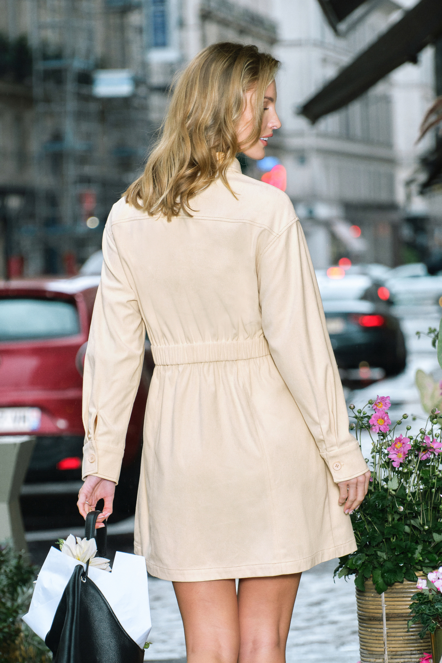 Maple Lane Beige Mini Dress