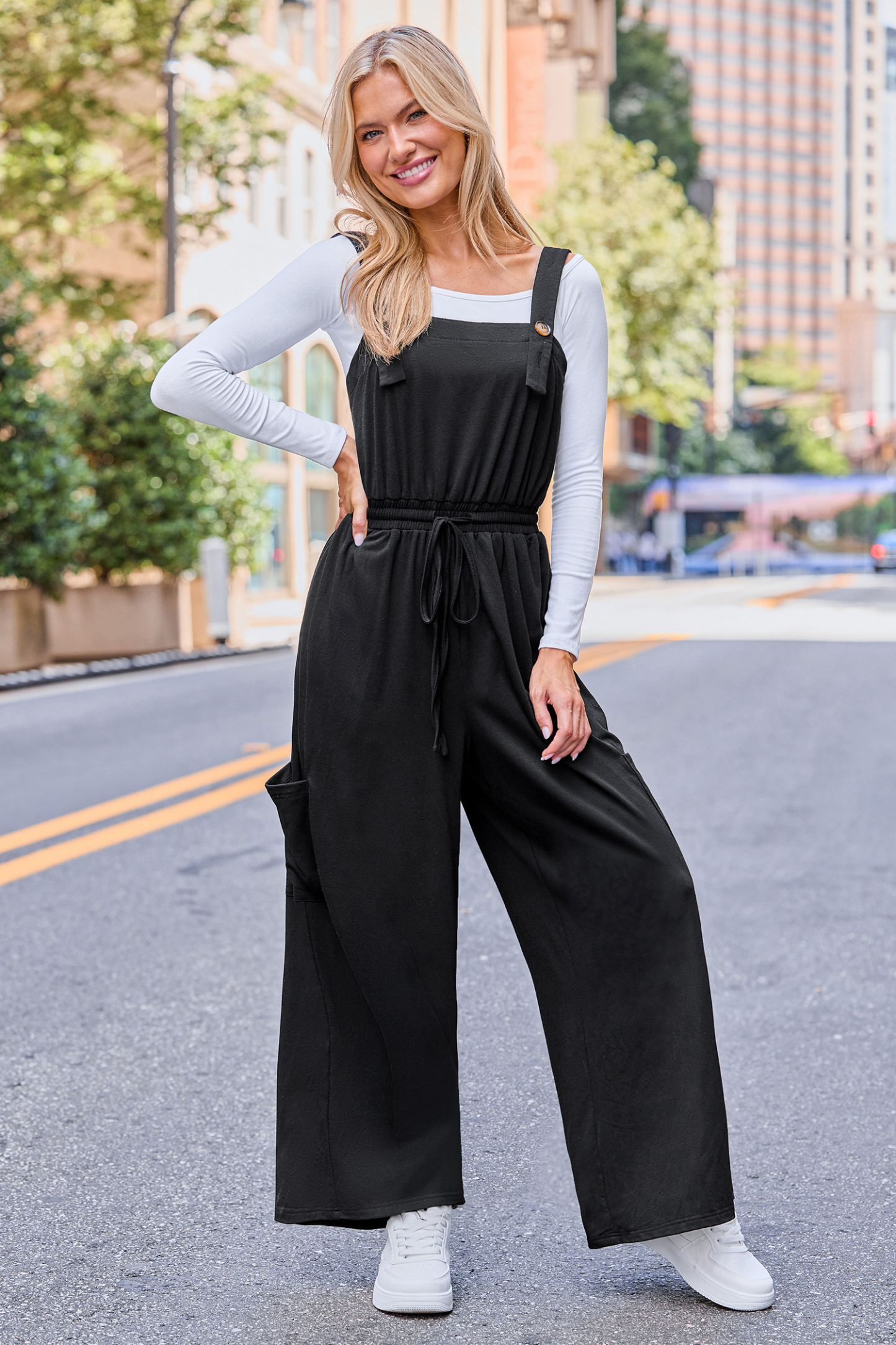 Move Along Black Jumpsuit