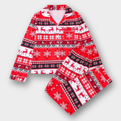 Red Reindeer Women's Pajama Set