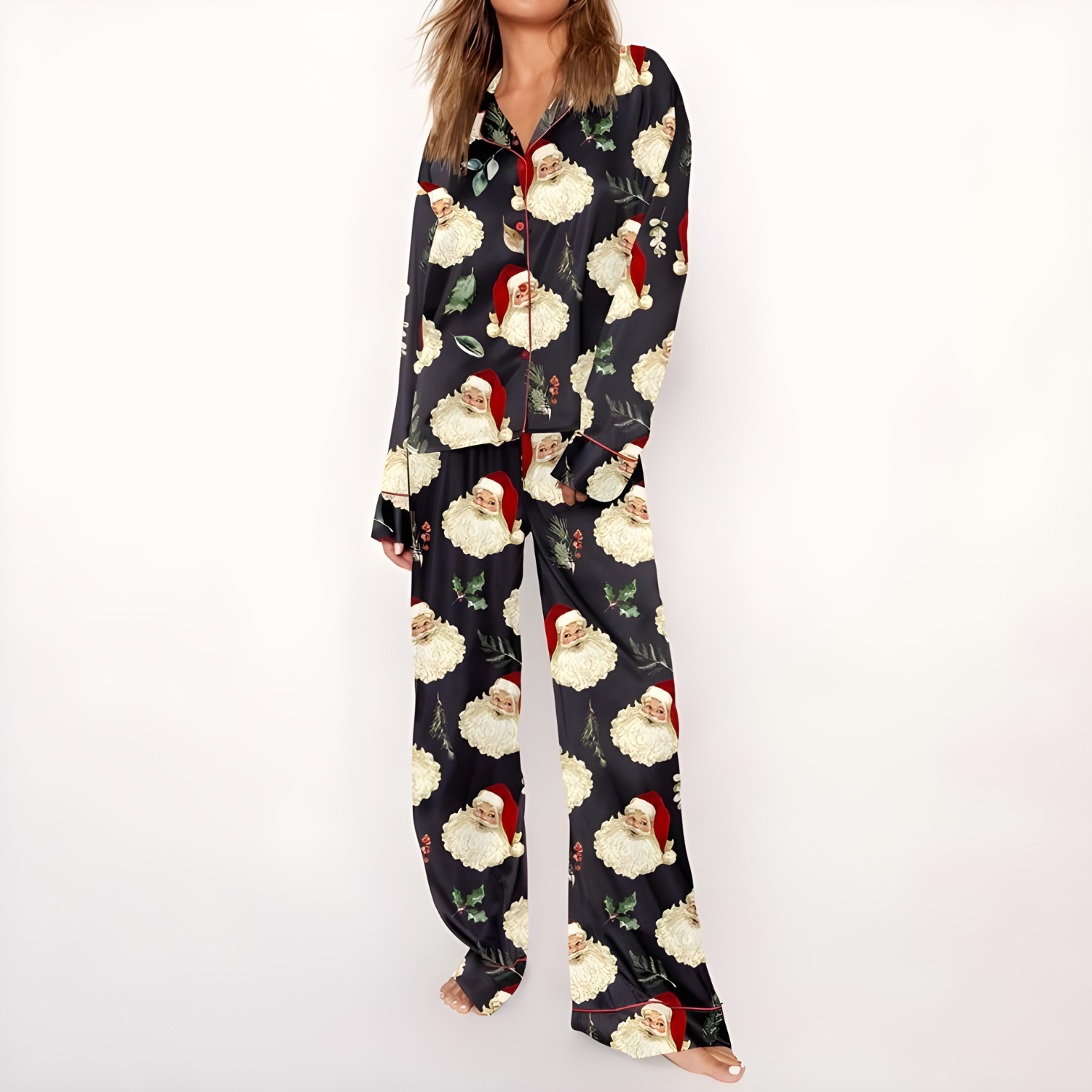 Vintage Santa Christmas Women's Pajama Set