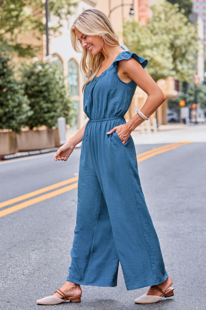 Open Heart Blue Jumpsuit