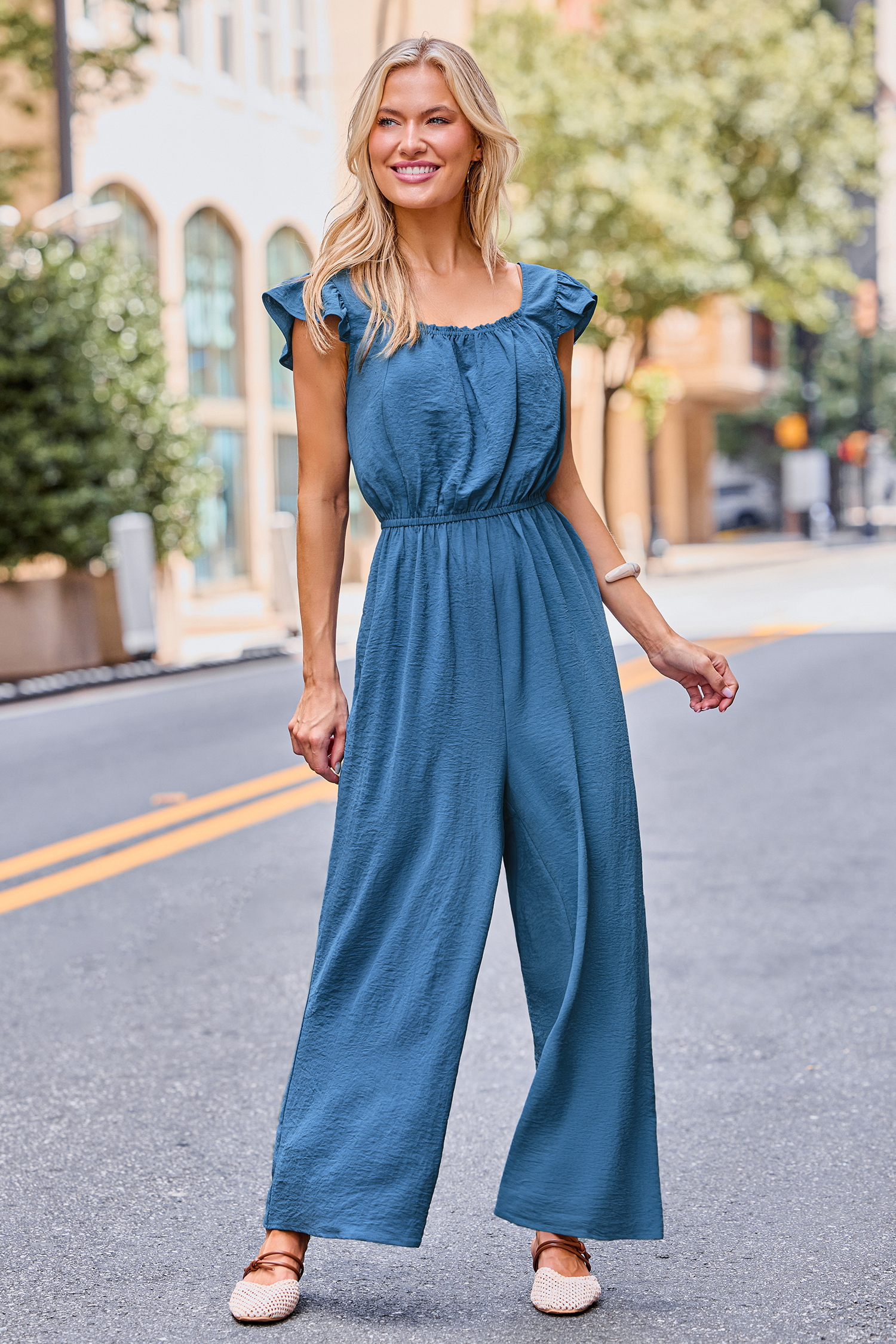 Open Heart Blue Jumpsuit