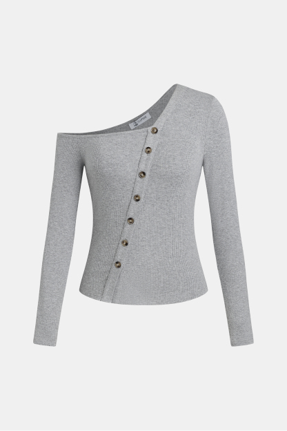 All About Me Grey Top