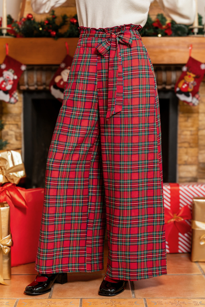 Booked & Busy Plaid Pants