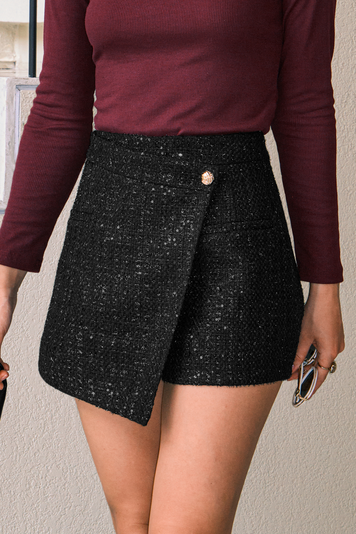 Parisian Nights Black Skort