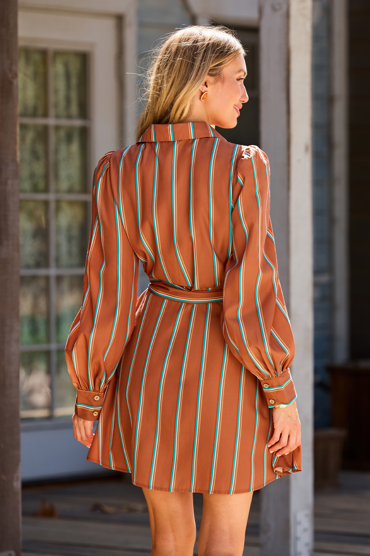 Downtown Darling Striped Mini Dress