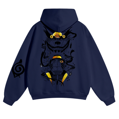 Oversized Unisex Anime Print Hoodie