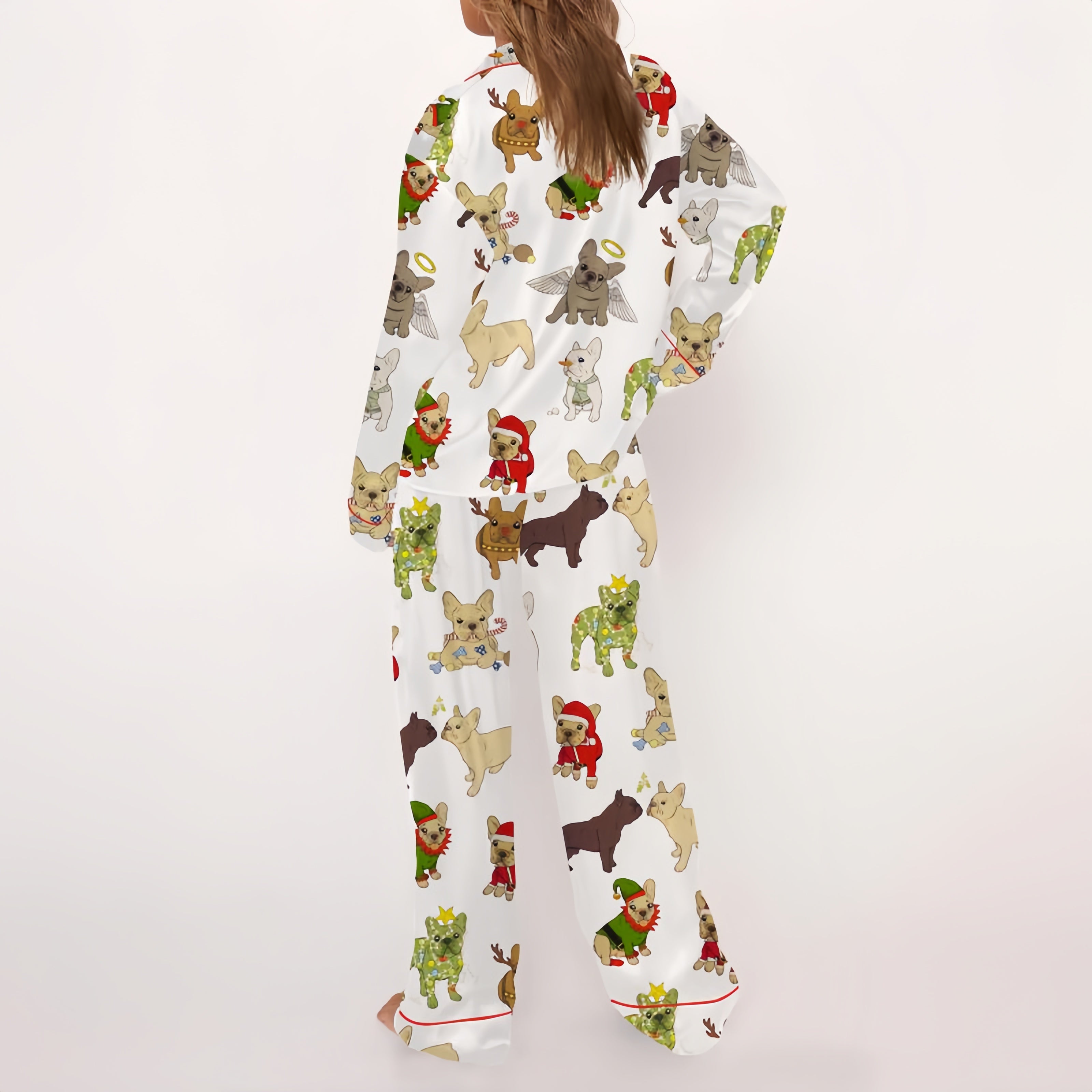 Christmas French Bulldog Women's Pajama Set