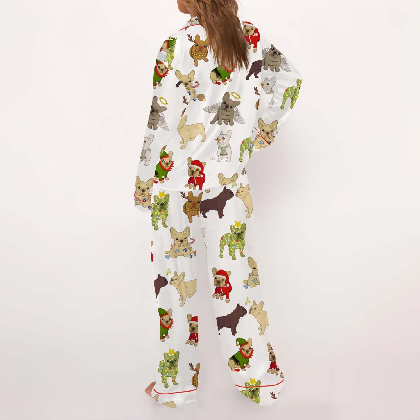 Christmas French Bulldog Women's Pajama Set