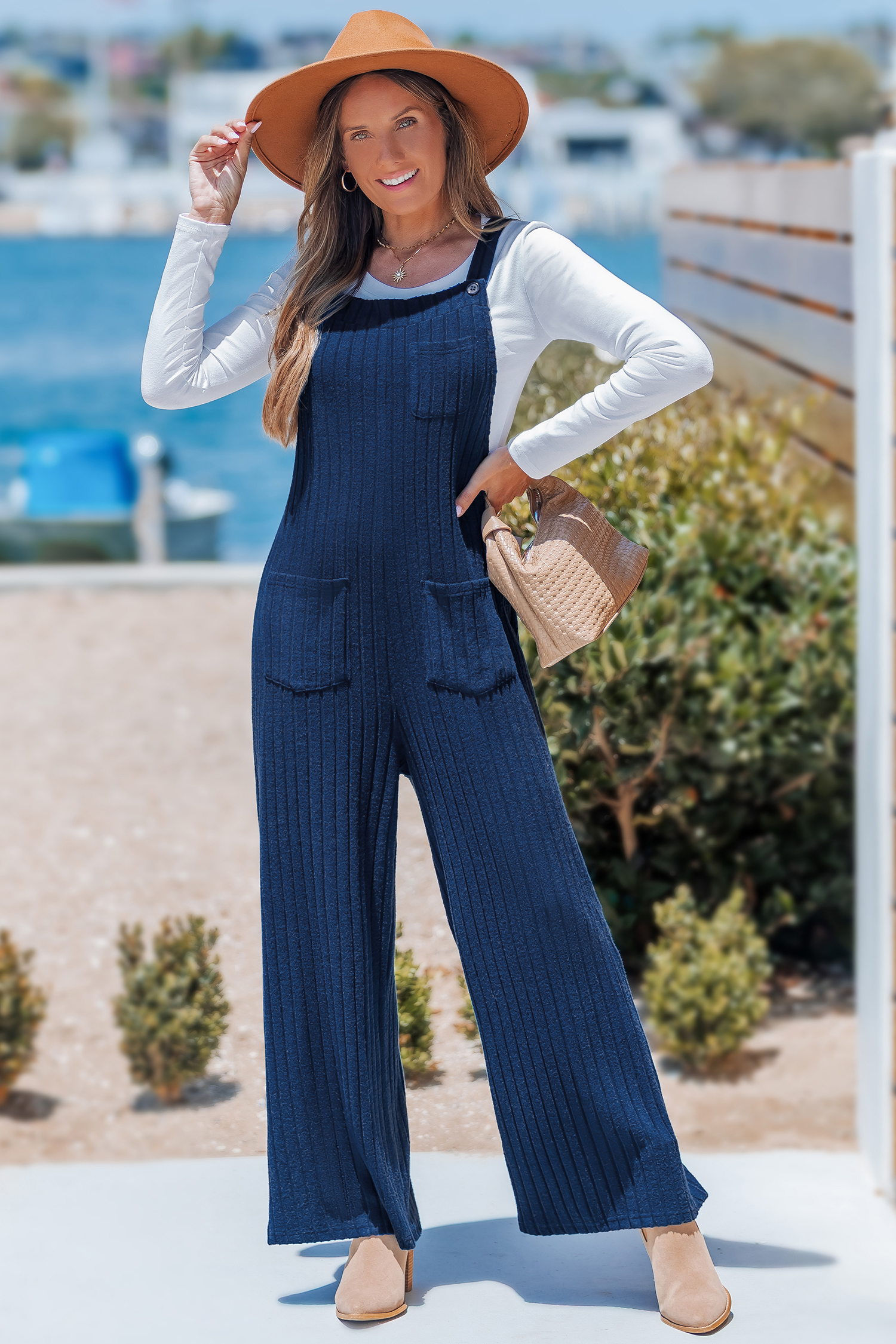 Feeling Bubbly Blue Jumpsuit