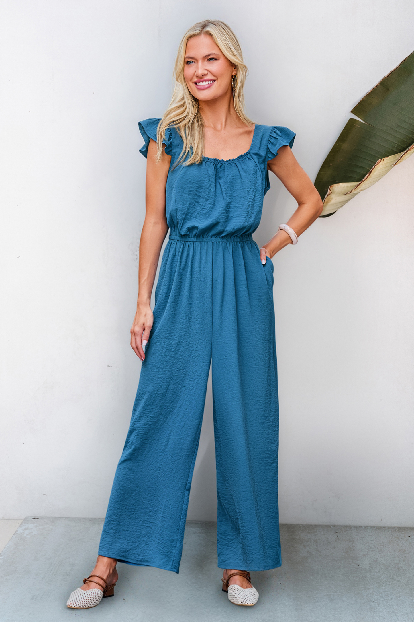 Open Heart Blue Jumpsuit