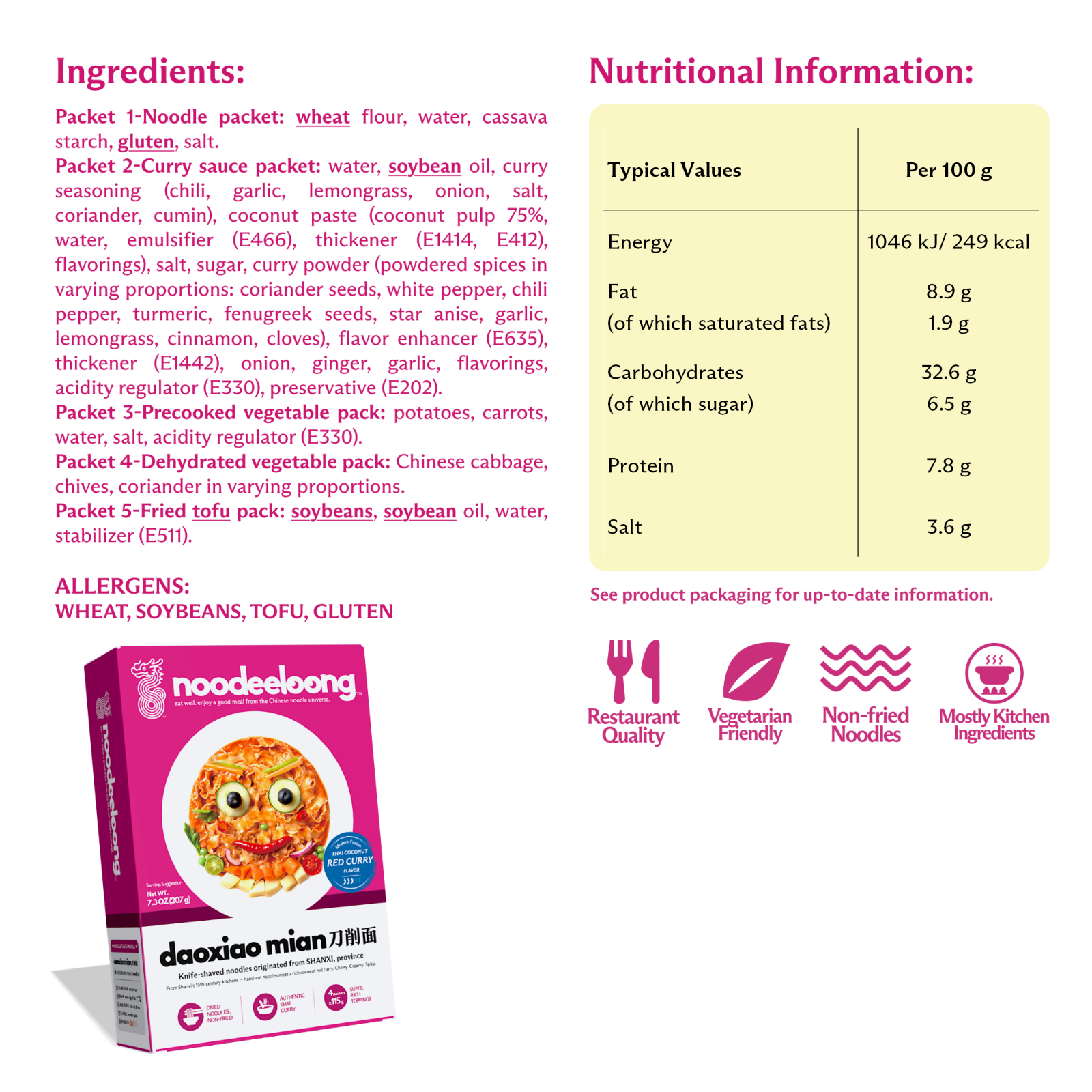 SHANXI knife-shaved noodles — Thai coconut red curry flavor