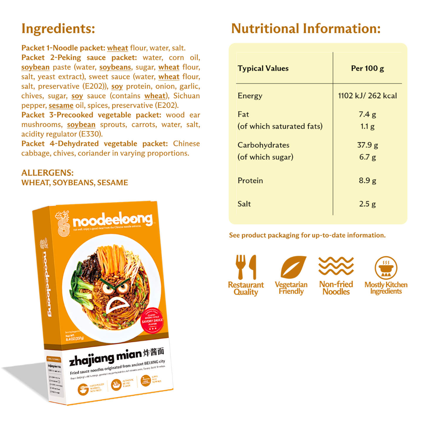 BEIJING fried sauce noodles  — classic BEIJING-style savory sauce flavor