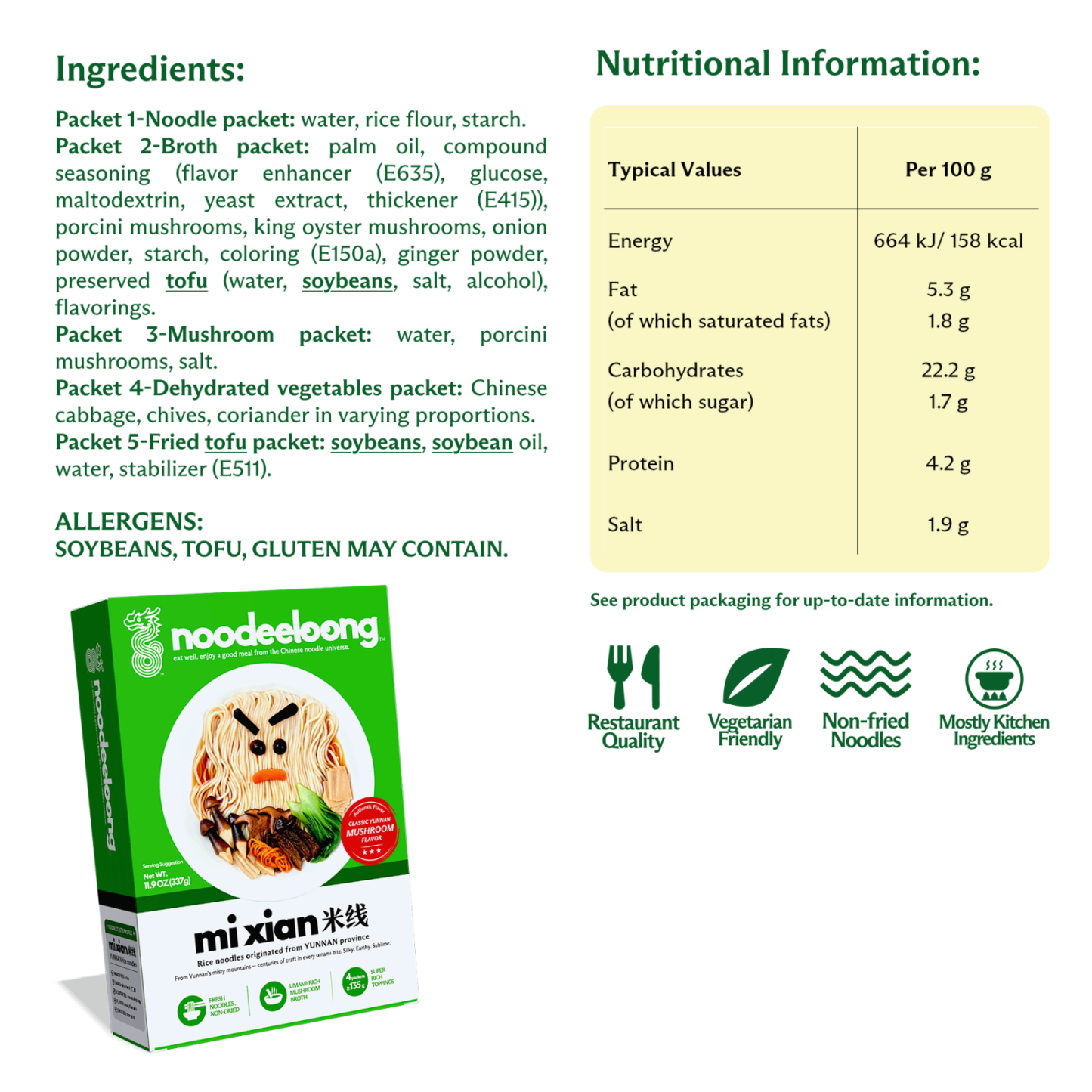 YUNNAN rice noodles — classic YUNNAN mushroom flavor