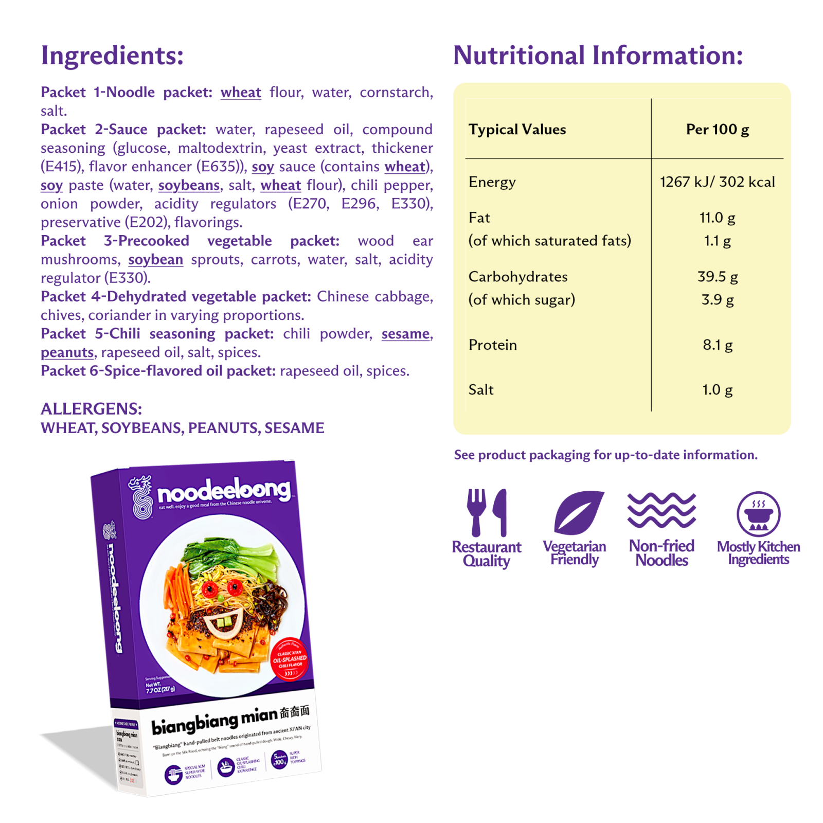 XI'AN  hand-pulled belt noodles — classic  XI'AN oil-splashed chili flavor