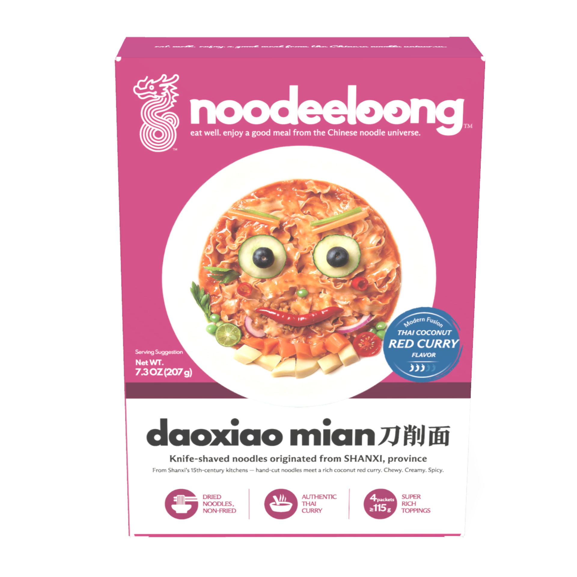 SHANXI Knife-Shaved Noodles — Thai Coconut Red Curry Flavor