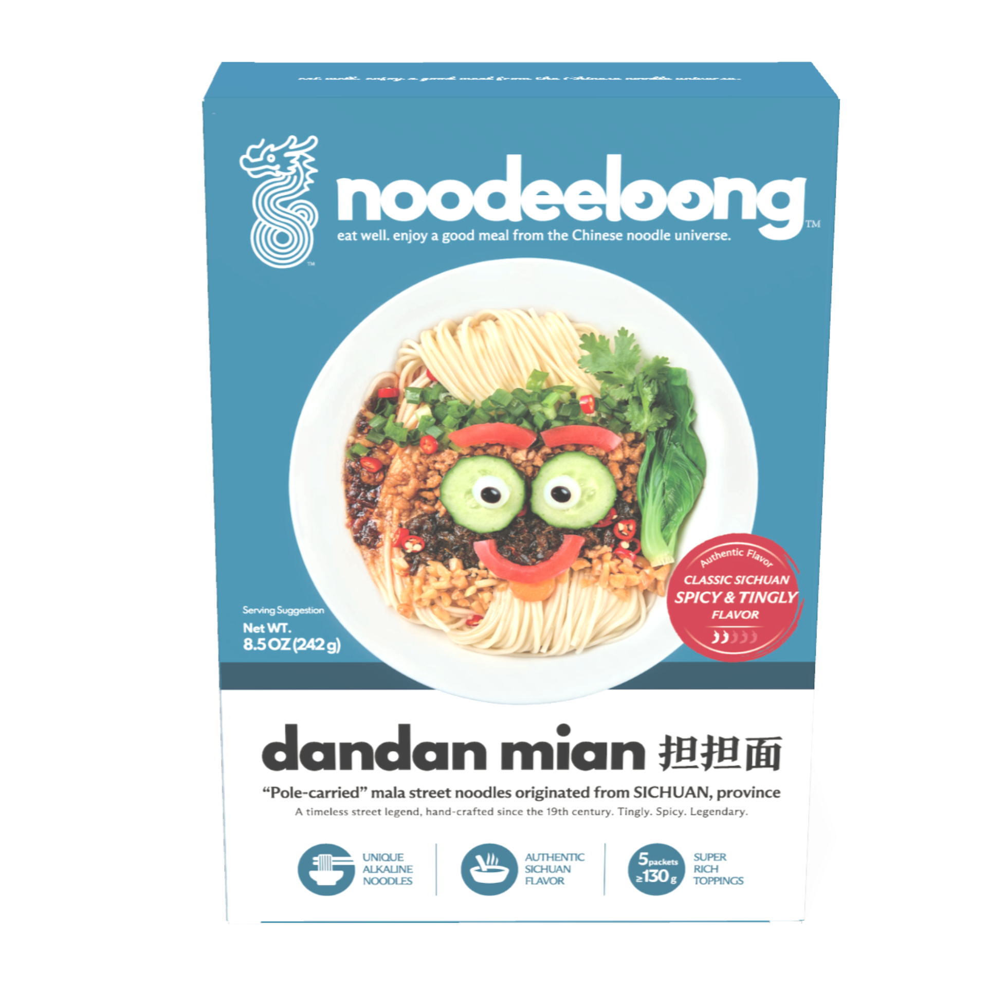 SICHUAN "Pole-Carried" Noodles — Classic Sichuan Spicy & Tinly Flavor