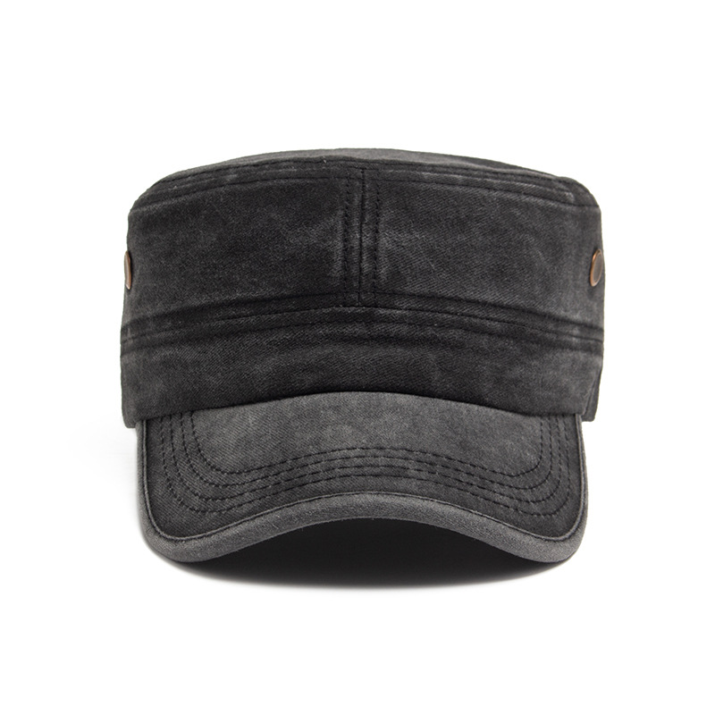 Buttons Wash flat top baseball cap