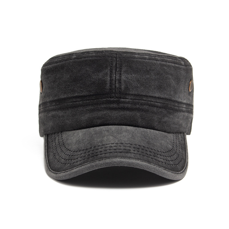 Buttons Wash flat top baseball cap