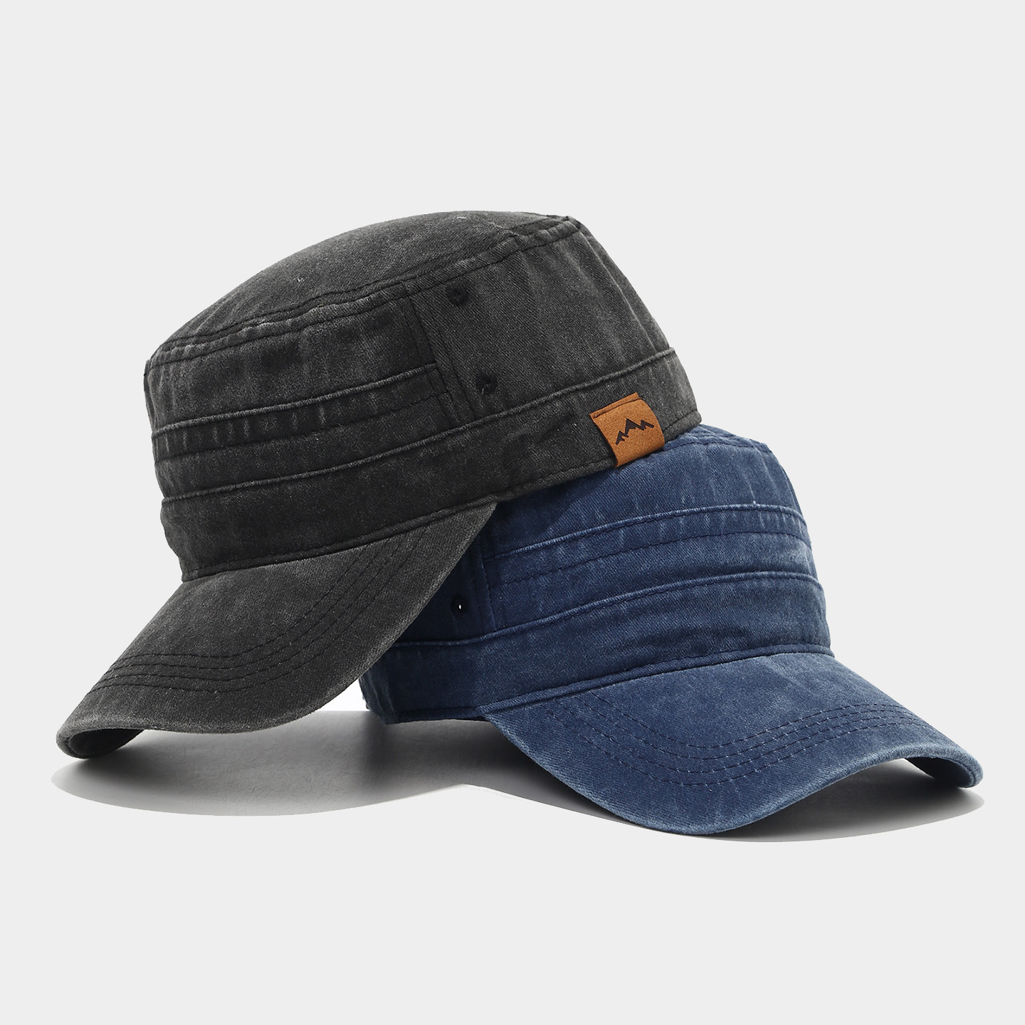 Retro washed flat top baseball cap