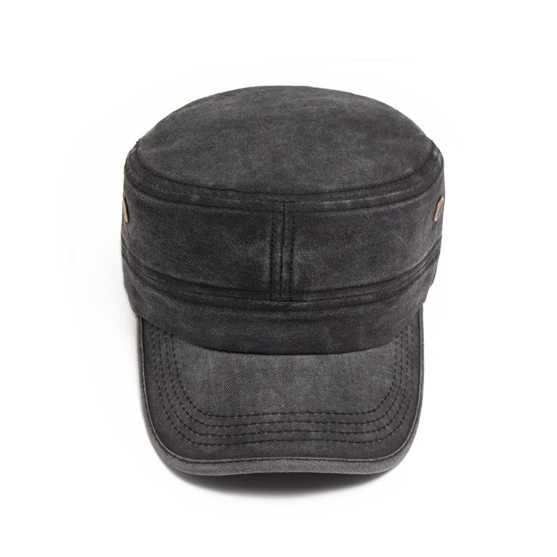 Buttons Wash flat top baseball cap