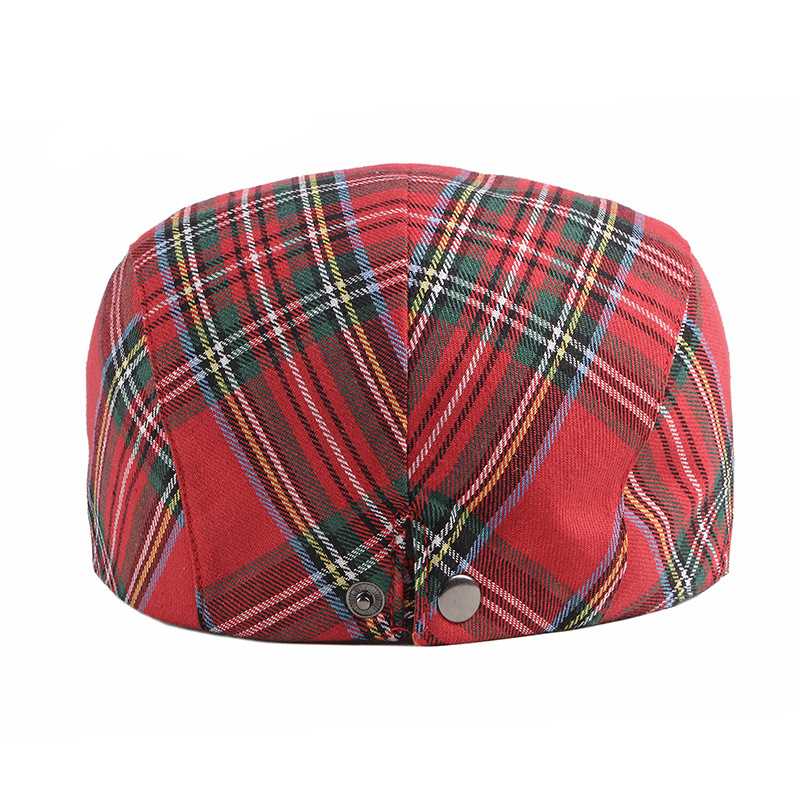 ZEB | Plaid Christmas color flat cap