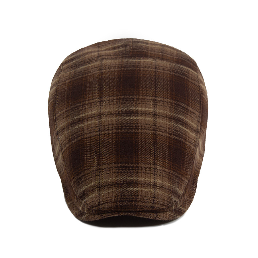 LIA | Plaid cotton velvet flat cap