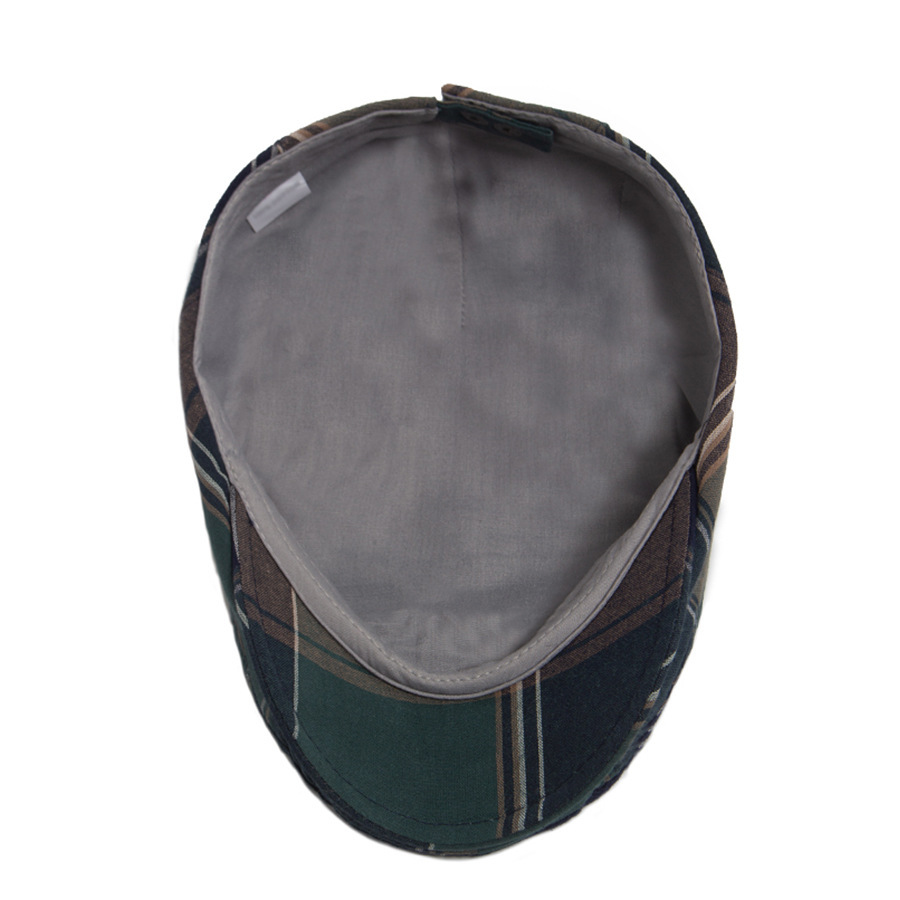 LIA | Checkered pattern cotton flat cop hat