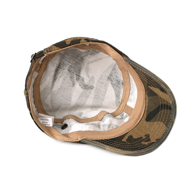 Camouflage flat top baseball cap