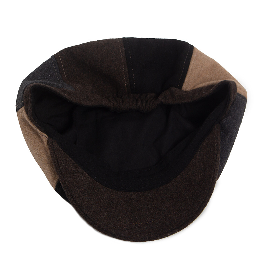 Felt octagonal newsboy cap