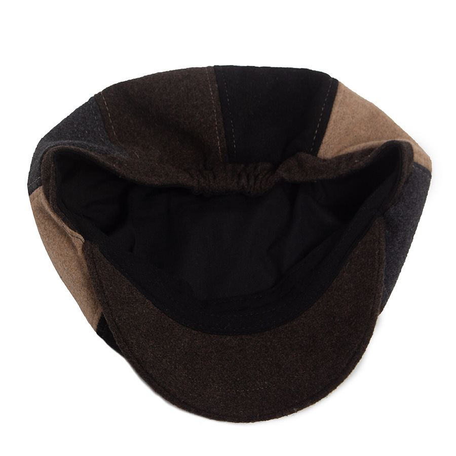 Felt octagonal newsboy cap