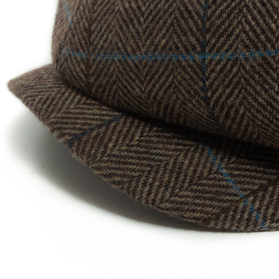 Octagonal wool newsboy cap