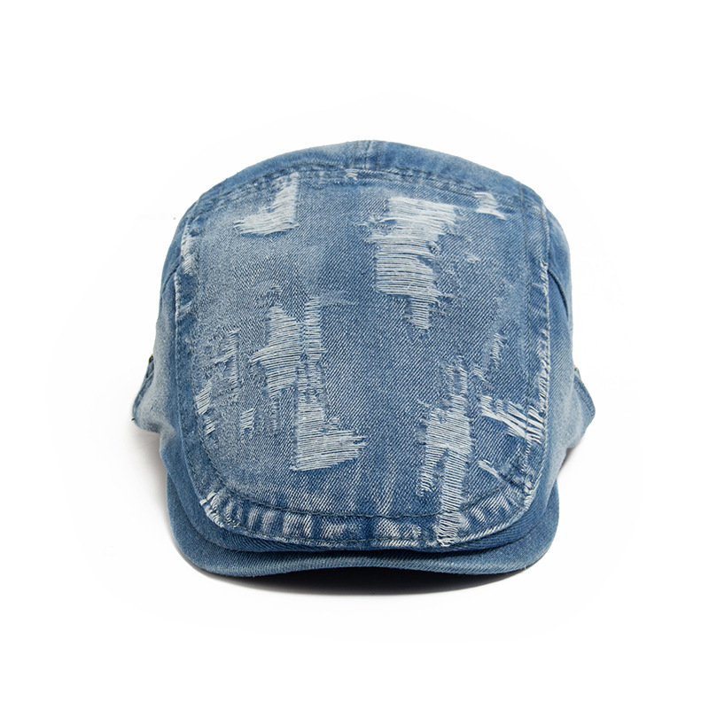 LIA | Destroyed Denim Flat Hat