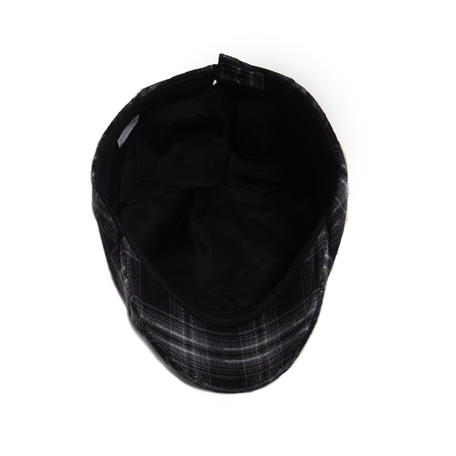 LIA | Plaid cotton velvet flat cap